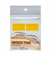Permanent stick index plastic transparent cu margine color 44x40 mm, 6 culori 4 file/set