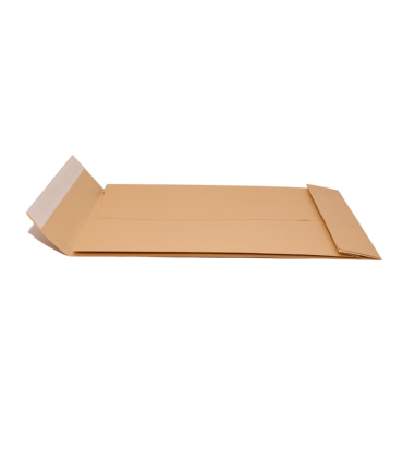 Plic B4 (250x353 mm) kraft, siliconic cu burduf 5 cm 120 gr/mp, clapa dreapta