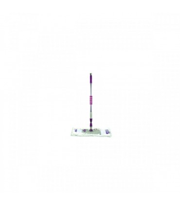 Mop plat cu laveta microfibra 52cm si coada metalica telescopica