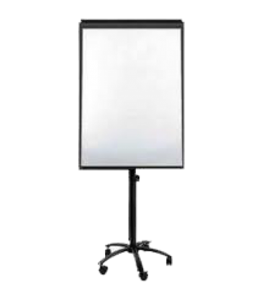 Flipchart magnetic, rama aluminiu, suport mobil din 5 brate cu rotile 70x100 cm EVOffice