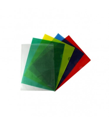 Mapa plastic transparent, A4 cu deschidere in "L", 120 microni, 50 buc/set EVOffice