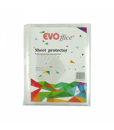 Folie protectie documente A4, 30 microni, 100 buc/set EVOffice Superior Line