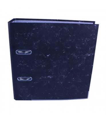 Biblioraft carton marmorat cu margine metalica , A5, tip landscape, cotor 7,5 cm EVOffice