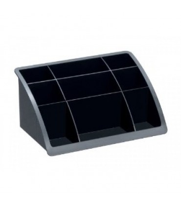 Suport plastic, pentru birou, 9 compartimente Ark