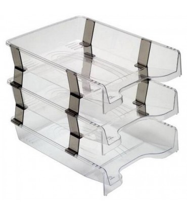 Tavite plastic transparent, cu distantier suprapozabile fixe 3/set Ark