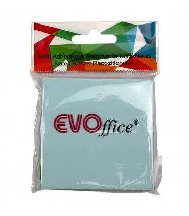 Notes Autoadeziv 76x76 mm, Set Culori Pastel Variate, 100 File - Marca EVOffice