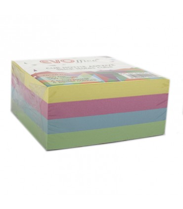 Notes Autoadeziv Cub Color 76x76 mm, 360 File, 4 Culori Pastel Marca EVOffice
