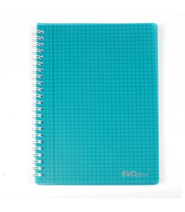 Caiet A5 cu Spiră Metalică, Microperforații și Coperti Plastic, 100 File-Marca EVOffice