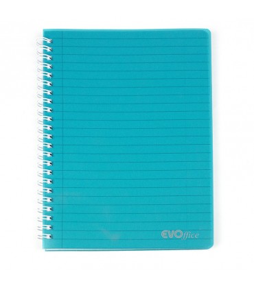 Caiet A5 cu Spiră Metalică, Microperforații și Coperti Plastic, 100 File-Marca EVOffice