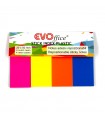 Stick Index Plastic 20x50 mm, 4 Culori Neon - Marca EVOffice