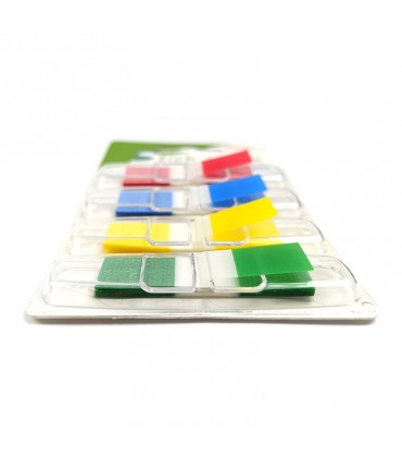 Stick Index Plastic 44x12 mm, 4 Culori Neon Semi-Transparente - Marca EVOffice