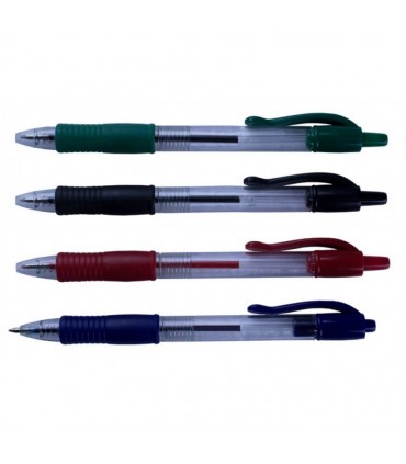 Pix cu gel si grip 0.7mm, retractabil EVOffice 948 - rosu