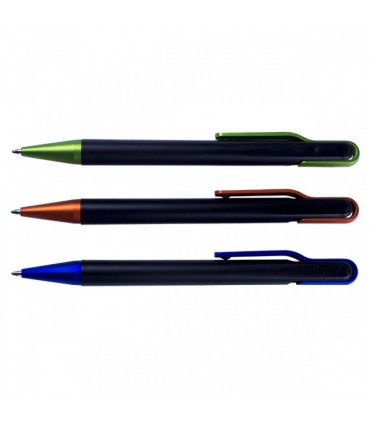 Pix plastic, corp negru, cu mecanism si mina tip parker, No. 2389