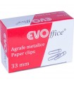 Agrafe 33 mm, 100 buc/cutie, EVOffice