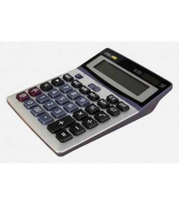Calculator 12 digits, front metalic, Deli 1654