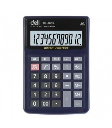 Calculator 12 digits, "waterproof", Deli 1635A