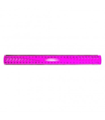 Rigla plastic transparent cu maner 30 cm Ark