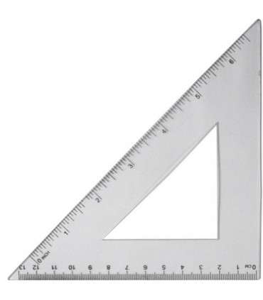 Echer plastic transparent 20 cm *45°
