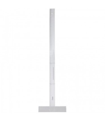 Rigla T plastic transparent, cap fix - 100 cm