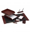 Set de birou lux din lemn EVOffice 7 piese