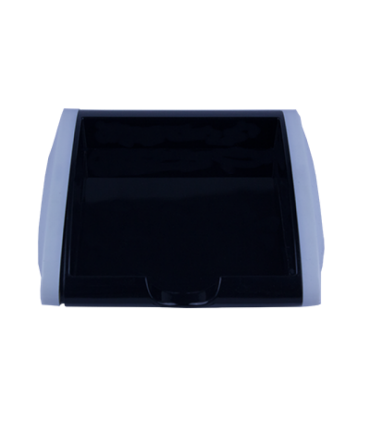 Suport plastic alb, pentru cub hartie 9x9x1 cm, EVOffice Trendy Line