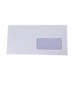 Plic C5 (162x229 mm) alb, siliconic, 80 gr/mp cu fereastra dreapta/stanga - deschidere pe latura mare